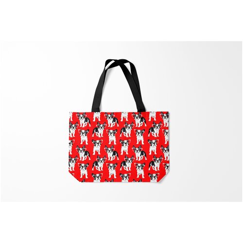 фото Сумка-шоппер / 46х35 см / собаки / бульдог французские бульдоги burnettie