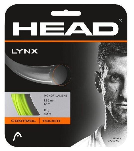 Струна для тенниса HEAD 12m LYNX, Yellow, 1.30