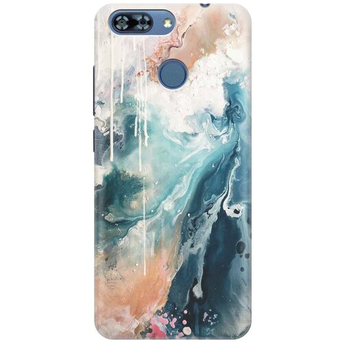 фото Re:pa накладка transparent для zte blade v9 vita с принтом "брызги красок"