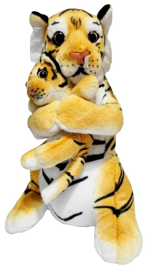 Мягкая игрушка тигр с детенышем 35 СМ