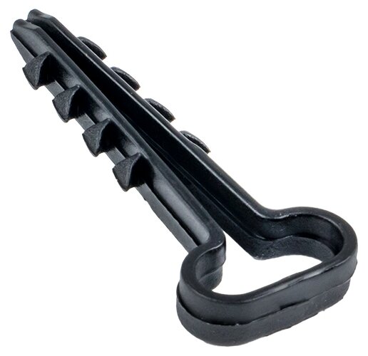 Дюбель-хомут для плоского кабеля (6х14 мм), черный, EKF PROxima - упаковка 100 штук - фотография № 2