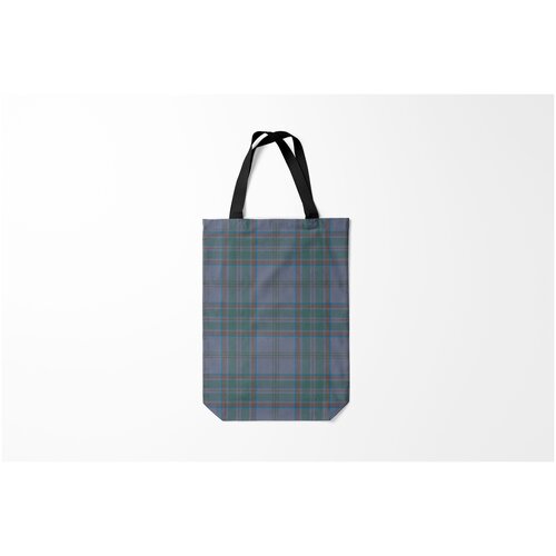 фото Сумка-шоппер / 31х42 см / тренды / геометрия шотландская клетка тартан burnettie