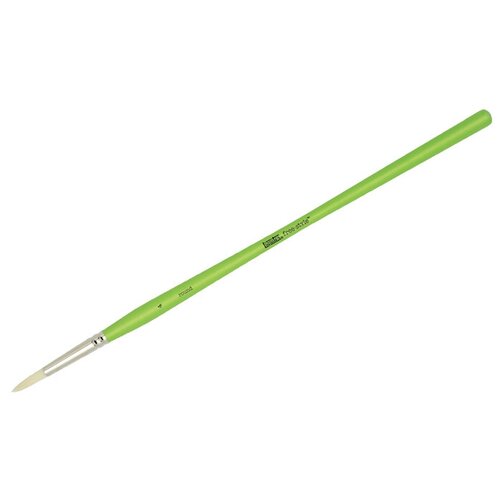 Кисть Liquitex Free Style синтетика, круглая, длинная ручка, №4, 1 шт., зеленый