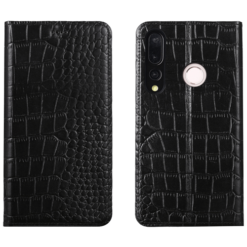 Чехол-книжка MyPads Premium для Samsung Galaxy S10 Plus SM-G975F из качественной импортной натуральной кожи теленка с фактурной прошивкой рельефа.