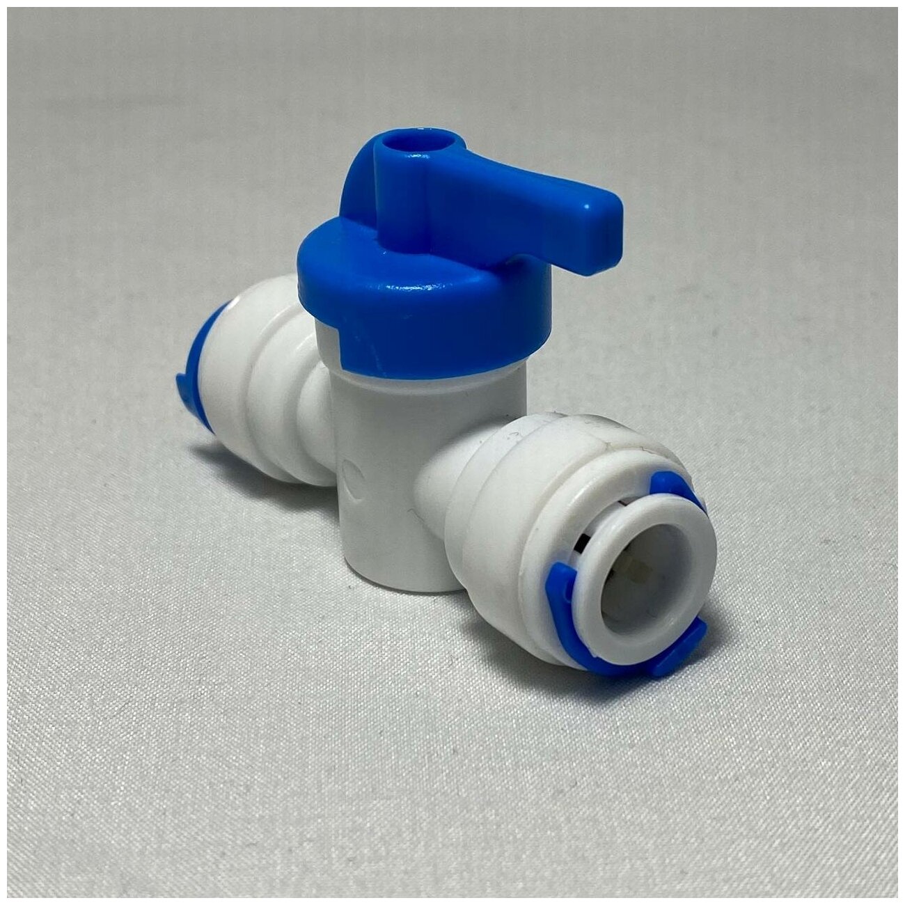 Кран-переключатель фитинг проходной UFAFILTER для фильтра воды (3/8" трубка - 3/8" трубка) - фотография № 2