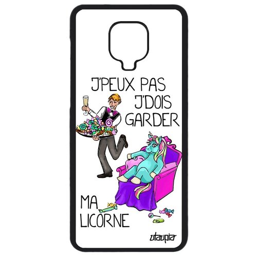 фото Противоударный чехол на смартфон // xiaomi redmi note 9 pro // "не могу - сижу с единорогом!" картинка прикольный, utaupia, белый