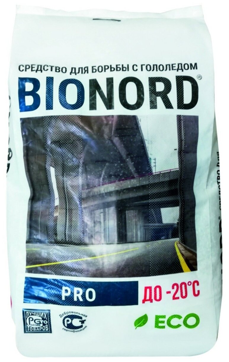 Антигололедный реагент Bionord Pro 23 кг - фотография № 1