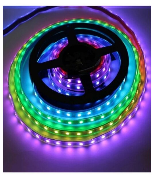 Светодиодная лента с пультом TV LIGHT цветная, 3 метра, USB, 5050 RGB LED - фотография № 2