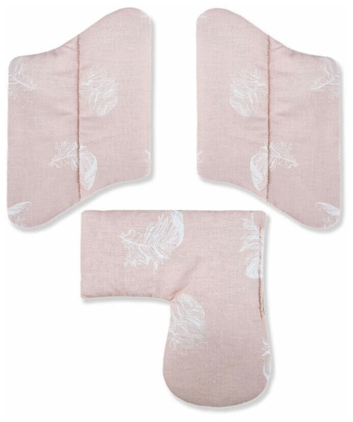 Накладки на ремни Leo Baby Seat Belt Cover, цвет Розовый / Перья