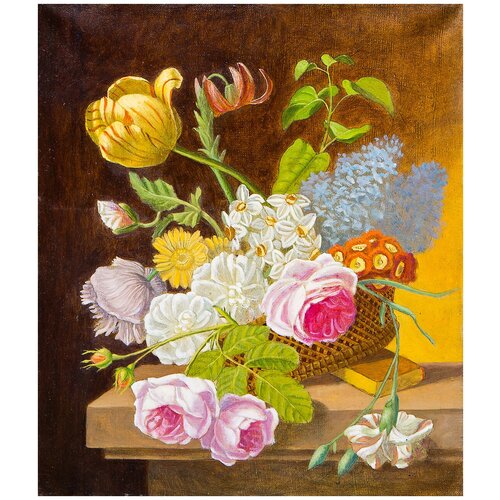фото Картина маслом "натюрморт цветочный" леснов русская живопись