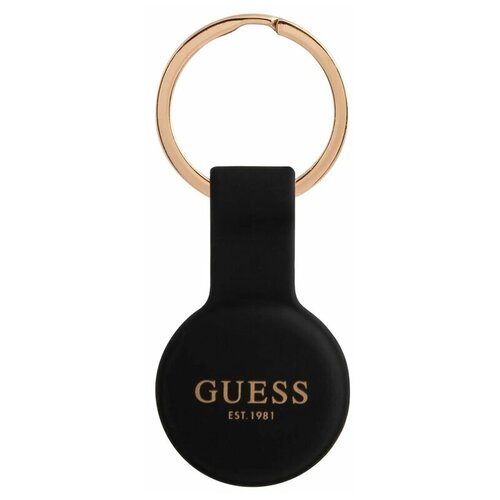 фото Guess для airtag чехол liquid silicone with ring black