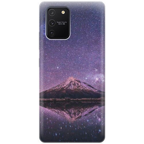 Ультратонкий силиконовый чехол-накладка для Samsung Galaxy S10 Lite с принтом Гора и звездное небо ультратонкий силиконовый чехол накладка для samsung galaxy s9 plus с принтом гора и звездное небо