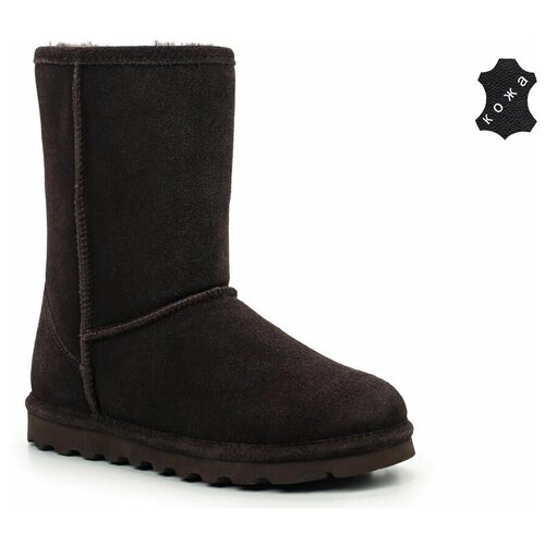 Женские угги Bearpaw Elle Short 1962W-Chocolate коричневые (39)