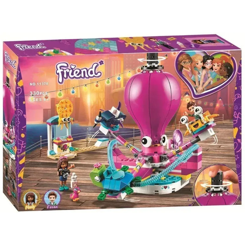 фото Конструктор friend френд "аттракцион весёлый осьминог" 330 деталей toys