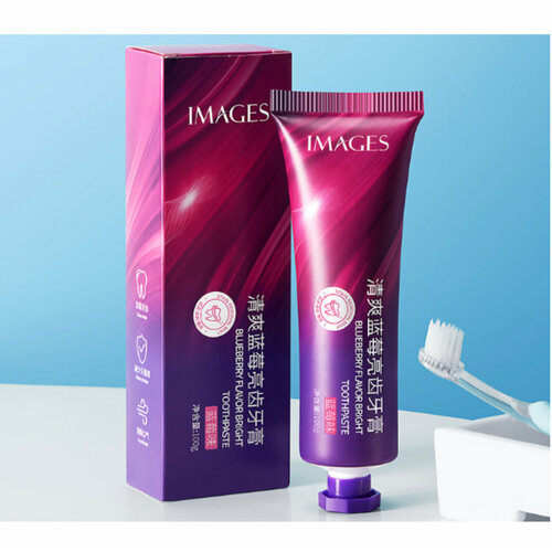 IMAGES BLUEBERRY FLAVOR BRIGHT TOOTHPASTE Зубная паста с ароматом черники 100 г 287₽