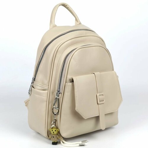 фото Женский рюкзак из эко кожи ао6851 светлый хаки piove