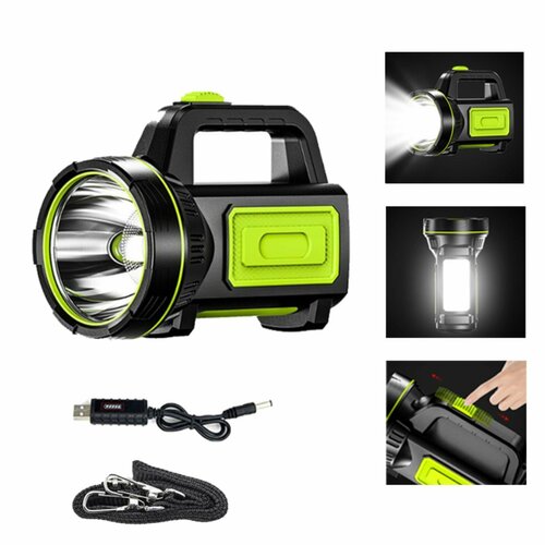 фото Фонарь прожекторный аккумуляторный, 10 вт, 1500 мач, led, cob, 2 режима, 15 х 5.7 х 8.5 см россия