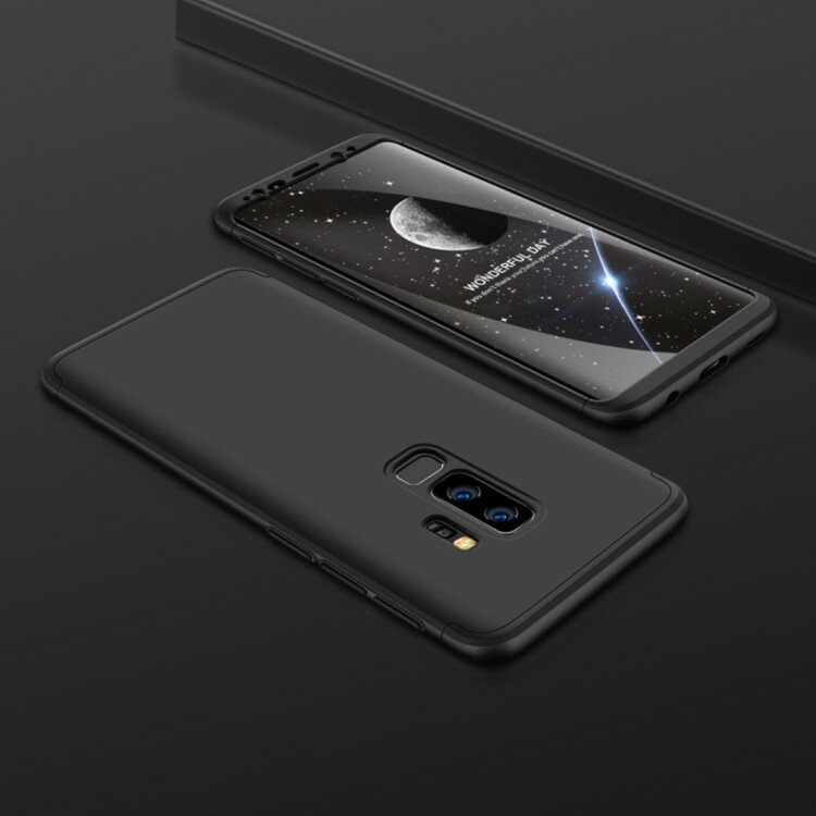 Чехол для Samsung Galaxy S9 Plus / S9+ с защитной рамкой по всему периметру (Black)