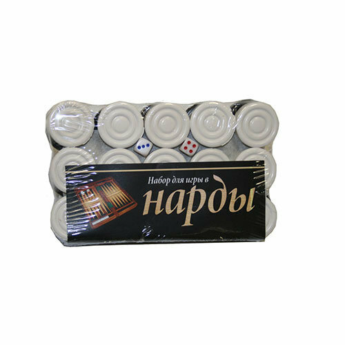 Настольная игра Нарды (30 фишек + 2 кубика)