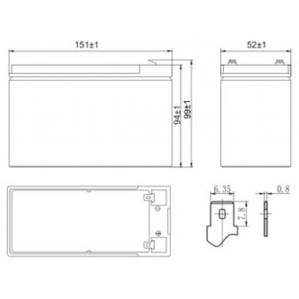 Батарея Delta HR 12-24W 6Ач 12B - фото №20