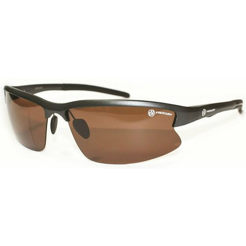 Солнцезащитные очки Freeway, черный, коричневый очки freeway поляризационные lm195 g15 серо зеленый жесткий чехол