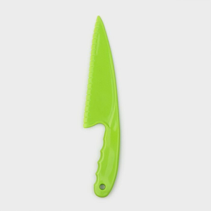 Нож для торта Доляна 285×6 см цвет зелёный
