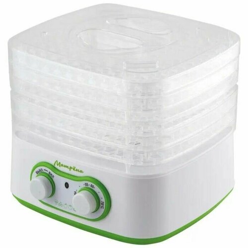 Сушилка для овощей и фруктов МА-018 245 Вт 5 ярусов бело-зелёная 747000₽