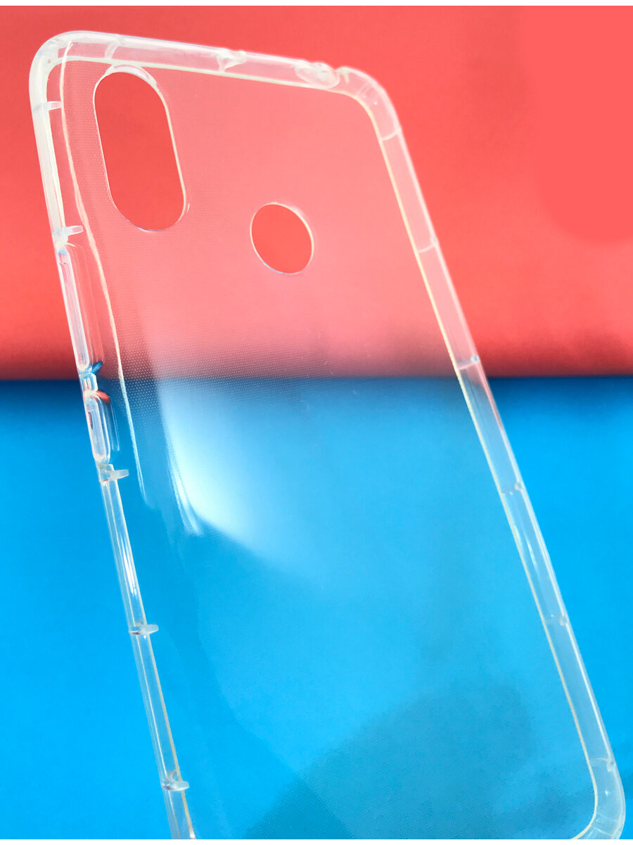 Чехол на смартфон Xiaomi Mi Max 3 накладка прозрачная силиконовая с усиленным противоударным бортиком