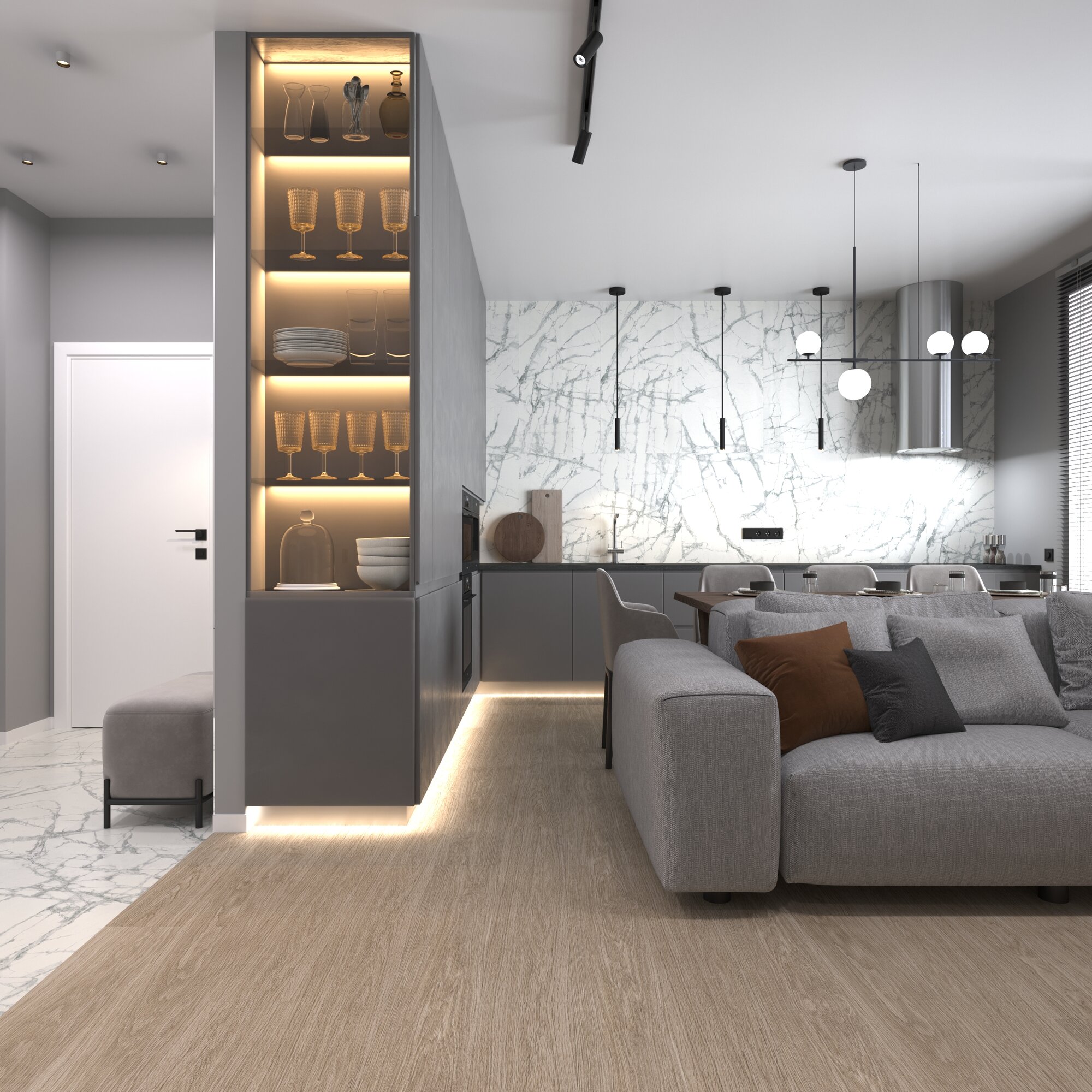 фото SPC плитка Uniquarz Дуб-Винчи 43 класс толщина 3.6 мм 2.23 м²