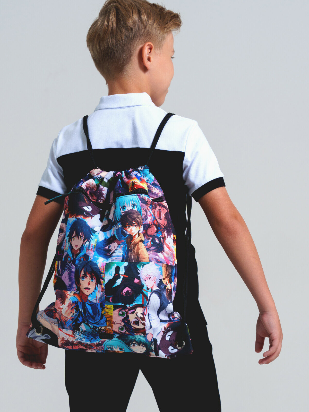 Сумка-мешок для мальчика PlayToday, размер 48*38 см, черный — фото 1