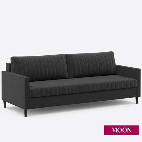 Диван - кровать раскладной Пантограф, MOON FAMILY 143, велюр темно-серый, 219х95х83 см