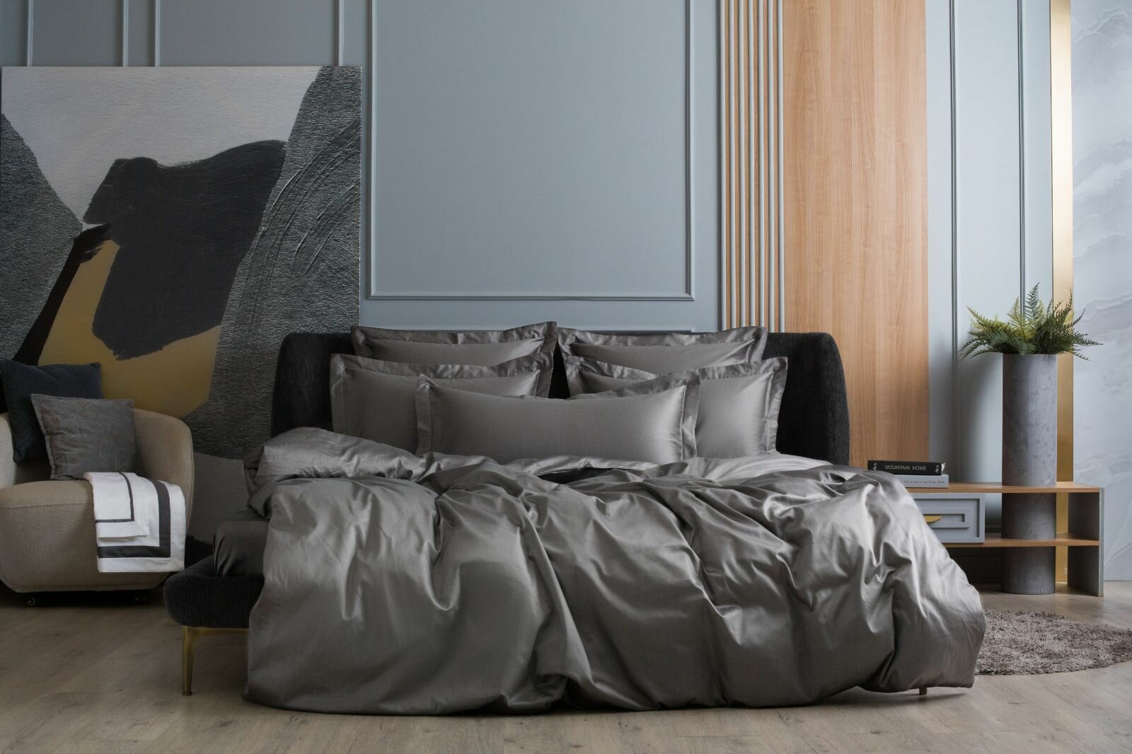 Постельное белье Graphite Allure Grass Полуторный