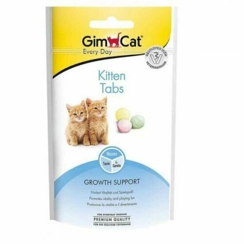 Витаминизированные лакомства для котят Gimcat Kitten 40г; для шерсти и когтей