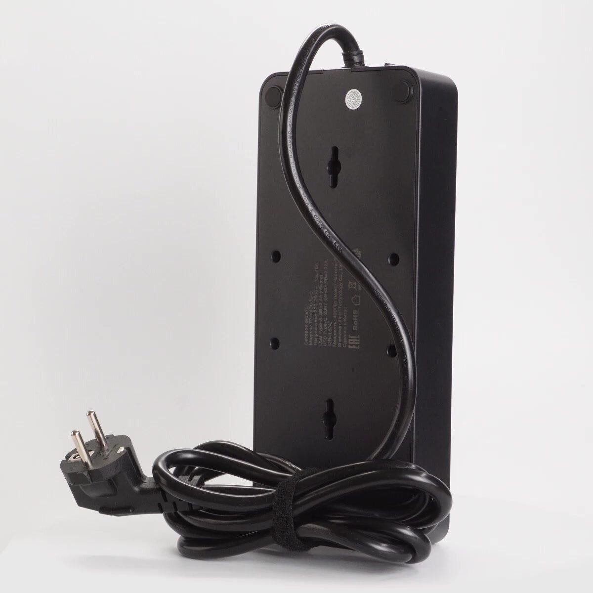 Сетевой фильтр на 6 розеток AGNI 3 USB и 1 TYPE-C, удлинитель 2м, защитные шторки, с предохранителем — фото 1