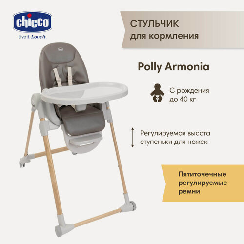 Изображение товара Стульчик для кормления 3 в 1 Chicco Polly Armonia Scandinavian, 0+, до 40 кг