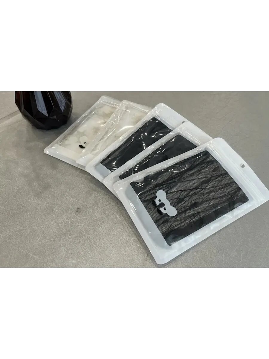 Митенки - рукав в сетку снежинки, черный — фото 1