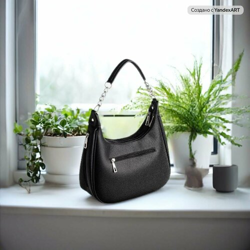 Сумка кросс-боди , фактура гладкая, черный