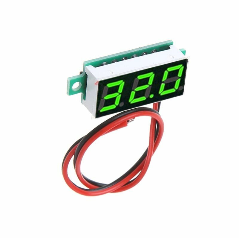 Мини-цифровой вольтметр постоянного тока 0,28 дюйма, двухпроводной 2,5-30 В, тестер напряжения, светодиодный дисплей