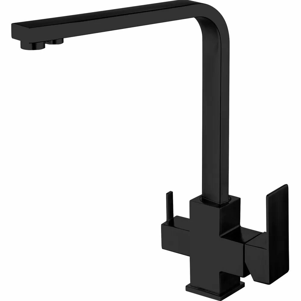 Смеситель для кухни с подключением фильтра Frap F43802-6 черный