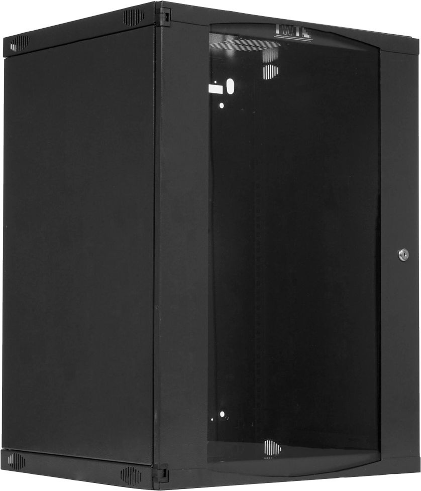 Шкаф коммутационный Lanmaster Next (TWT-CBWNG-18U-6X6-BK) настенный 18U 550x600мм пер. дв. стекл 60кг черный 29кг 988мм IP20