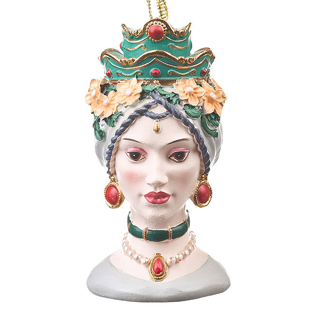 Елочная игрушка Siciliano Dama - Сеньорита Джулли 10 см зеленая, подвеска, EDG (ЭДГ), 684252-70-3