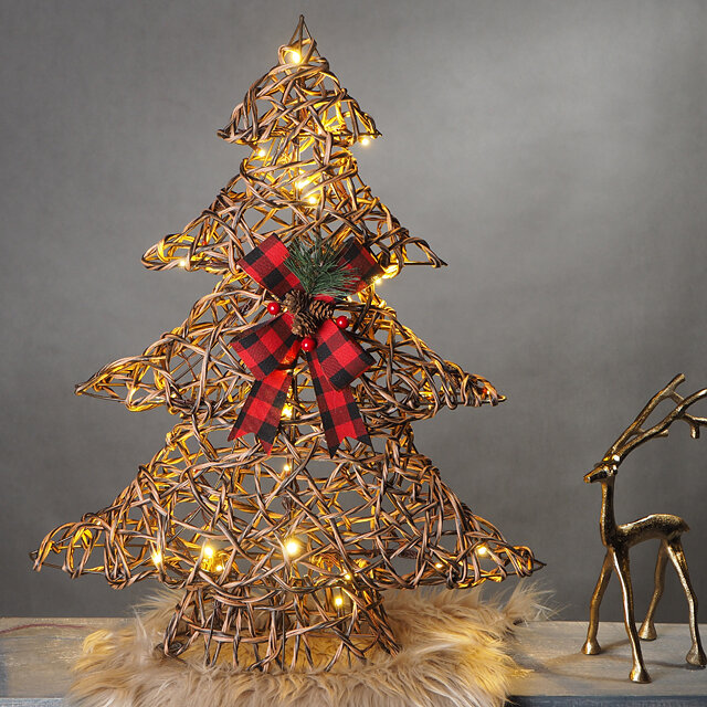 Светящаяся фигура Елка Ротивьера - МакАльпин 60 см, 32 теплых белых LED ламп, IP20, Kaemingk, 488776