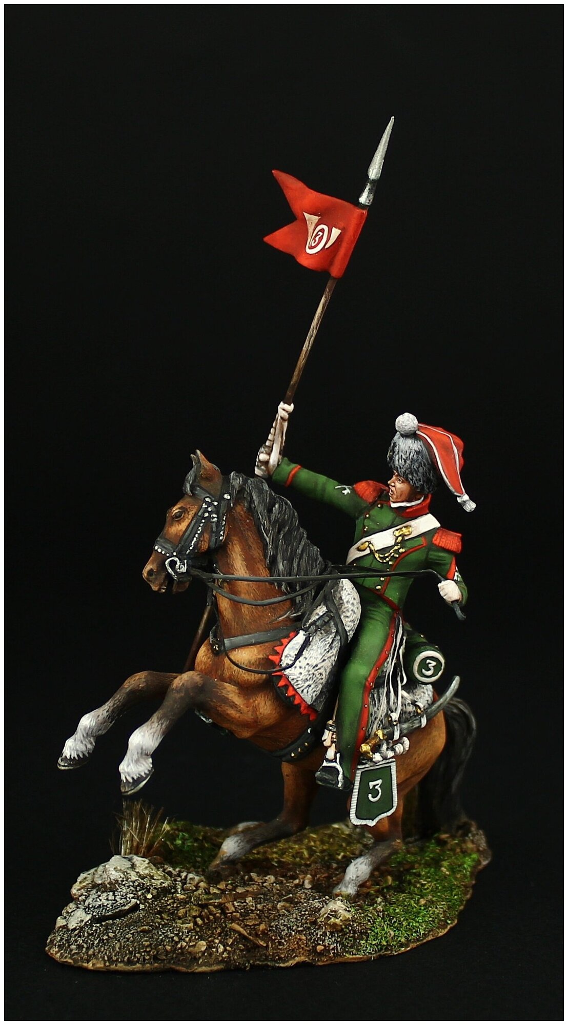 Оловянный солдатик SDS: Французский сапер 3-го полка конных егерей, 1812 г.
