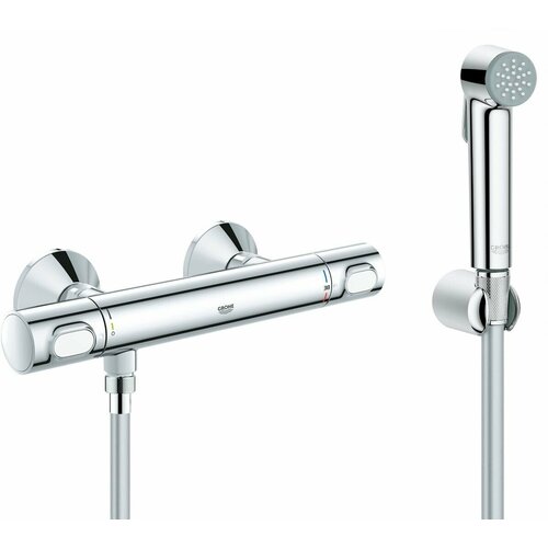 Гигиенический душ с термостатом Grohe Grohtherm 500 Silverflex, шланг 100 см, хром