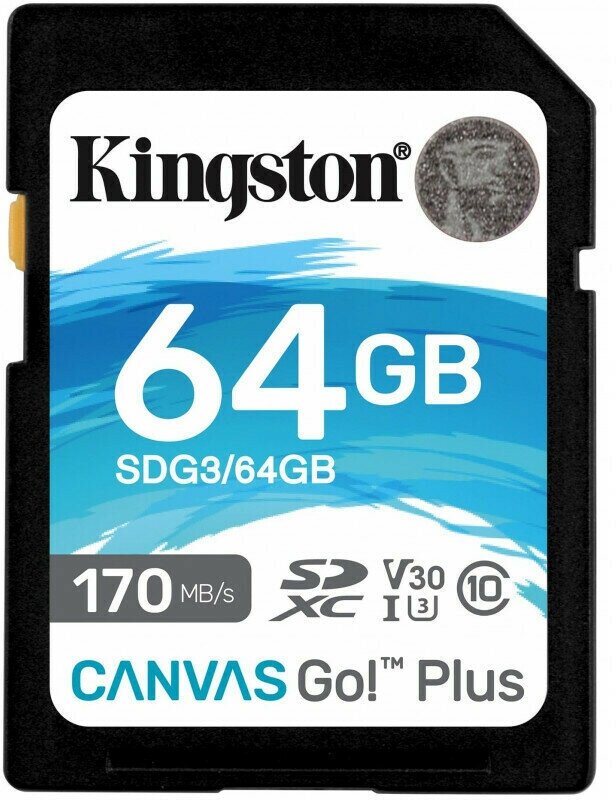 Карта памяти Kingston Canvas Go Plus SDXC 64Gb UHS-I U3 170MB/s (SDG3/64GB)