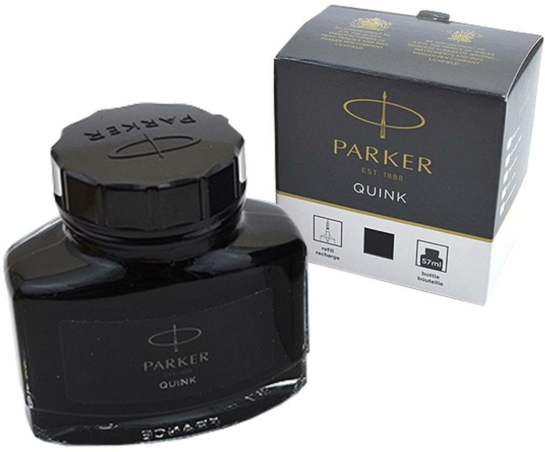 Чернила Parker Bottle Quink, 57 мл, черные (1950375)