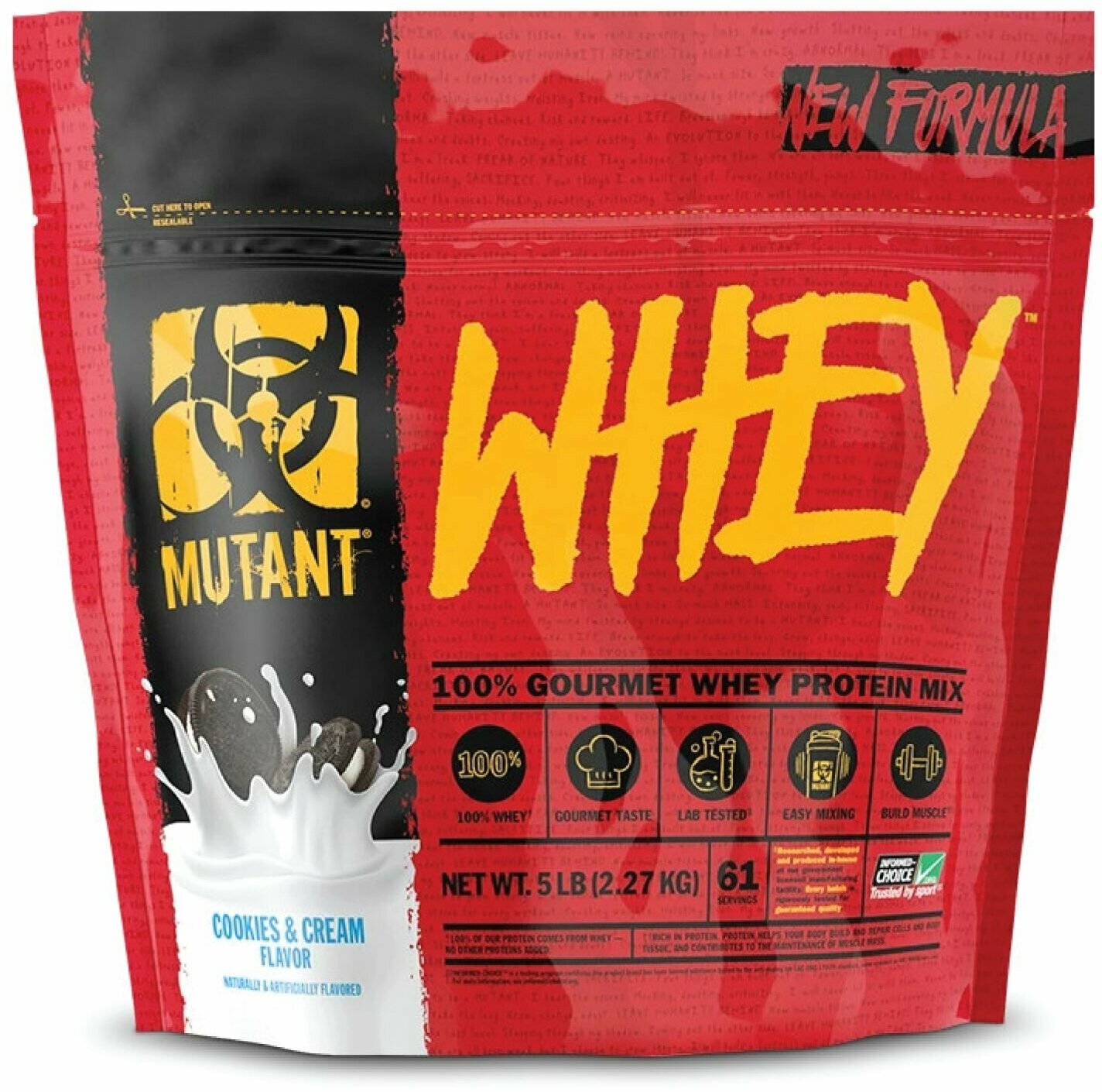 Mutant Whey 5 фунтов ванильное мороженное (2270 г.)