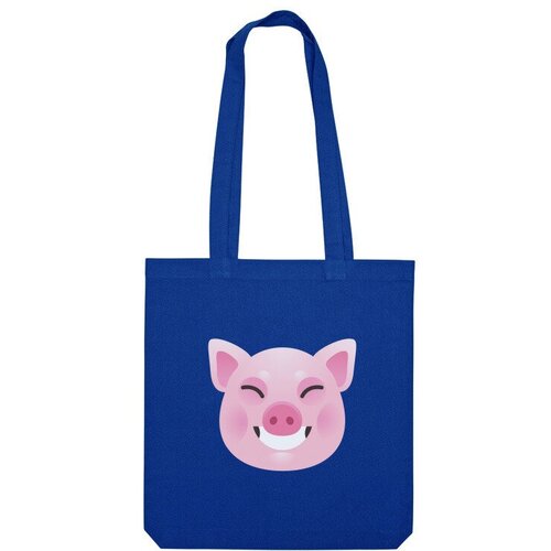 Сумка шоппер Us Basic, синий мужская футболка смеющаяся розовая свинка поросенок l синий