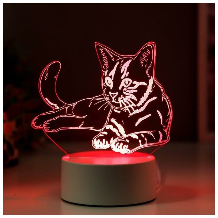 Светильник "Кошечка" LED RGB от сети - фотография № 3