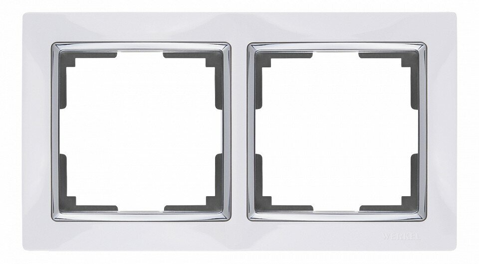 Рамка на 2 поста WERKEL WL03-Frame-02-white Snabb a028881